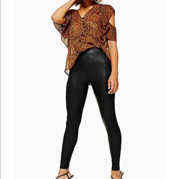Topshop Faux Leather Leggings 